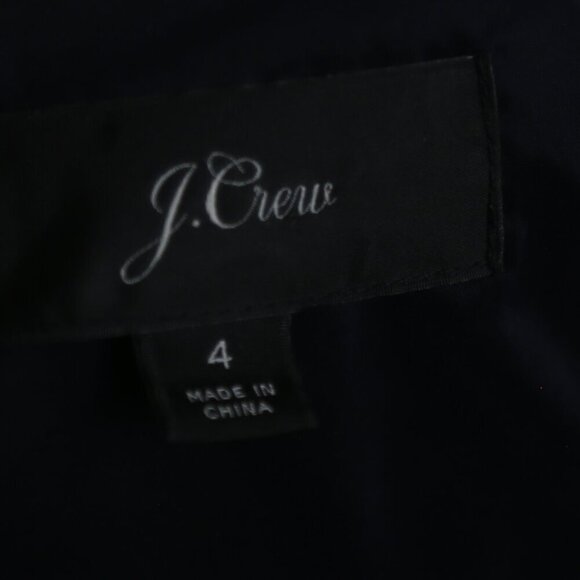 J.Crew Botanic Jacquard Sheath Dress In Mayapple Navy Green Valerie Size 4 - Picture 6 of 9